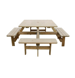 Table de pique-nique en bois carrée Rowlinson 1980mm