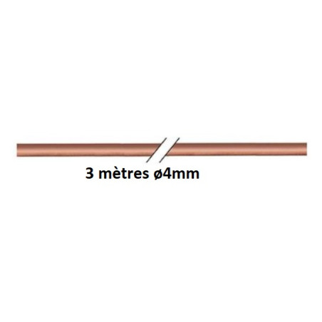 TUBE CUIVRE ø 4x1 mm - 3 m