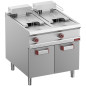 Friteuse électrique 2 cuves 18 lit. sur meuble fermée Friteuse électrique 2 cuves 18 lit. sur meuble fermée