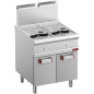 Friteuse gaz 2 cuves 14 litres sur armoire Friteuse gaz 2 cuves 14 litres sur armoire