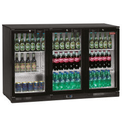 Refroidisseur de bouteilles ventilé, "Back Bar" 3 portes battantes