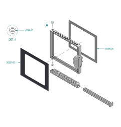 VITRE INTERNE SEULE POUR FOUR DFV-411/S (S0250-00)