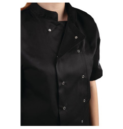 Veste de cuisine mixte Whites Vegas manches courtes noire 3XL