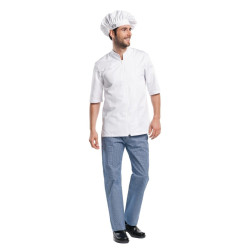 Veste de cuisine mixte Chaud Devant Monza manches courtes blanche XL