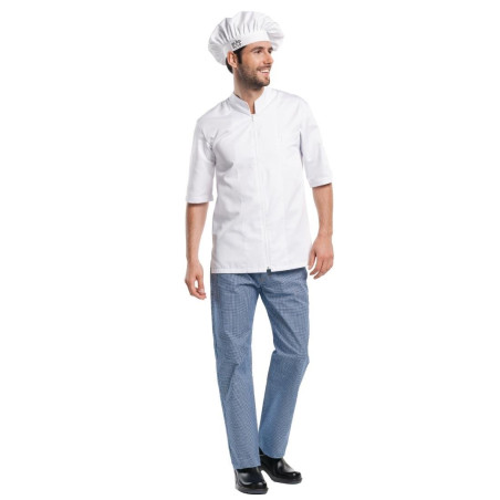 Veste de cuisine mixte Chaud Devant Monza manches courtes blanche XL