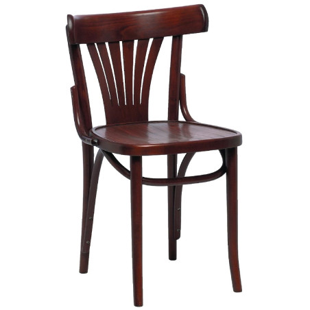 Chaises bistro avec dossier en éventail en bois courbé Fameg noyer (lot de 2)