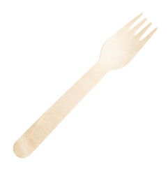 Fourchettes en bois emballées individuellement Fiesta Compostable (lot de 500)