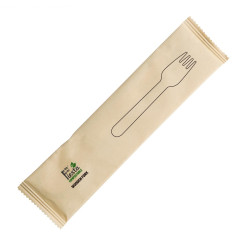 Fourchettes en bois emballées individuellement Fiesta Compostable (lot de 500)