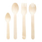 Fourchettes en bois emballées individuellement Fiesta Compostable (lot de 500)