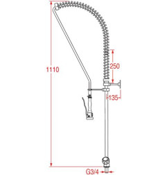 Douchette professionnelle grande cuisine MONOLIGHT BI-MITIGEUR (sans robinet)