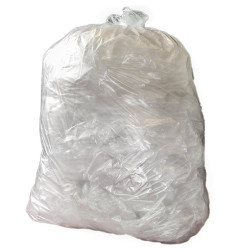 Sacs poubelle recyclés transparents Jantex utilisation intensive 18kg 120L (lot de 200)