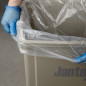Sacs poubelle recyclés transparents Jantex utilisation intensive 18kg 120L (lot de 200)