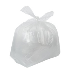Sacs poubelle recyclés transparents Jantex utilisation légère 10kg 80L (lot de 200)