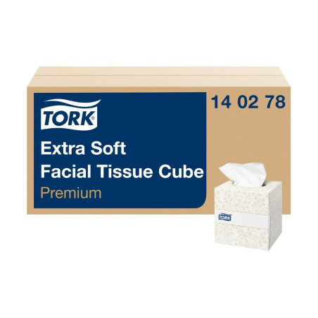 Boîtes cubes de mouchoirs extra doux 2 plis Tork Premium 2 plis (30x100)