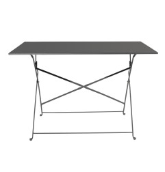 Table de terrasse pliable Bolero noire 1100 x 700mm