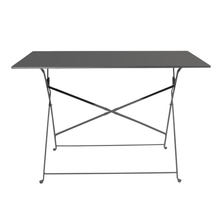 Table de terrasse pliable Bolero noire 1100 x 700mm
