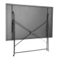 Table de terrasse pliable Bolero noire 1100 x 700mm
