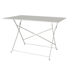Table de terrasse pliable Bolero grise 1100 x 700mm