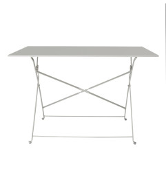 Table de terrasse pliable Bolero grise 1100 x 700mm