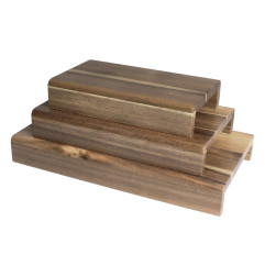 Rehausses en bois d'acacia FSC Olympia (lot de 3)