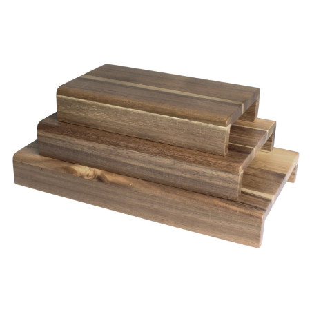 Rehausses en bois d'acacia FSC Olympia (lot de 3)