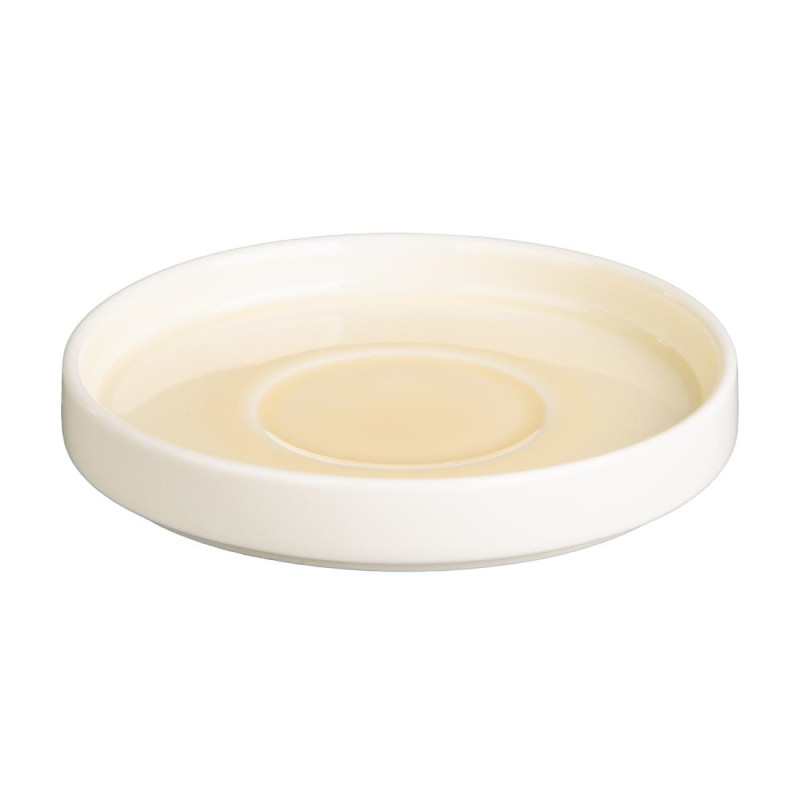 Soucoupes Olympia Fondant jaunes 135mm (lot de 6)