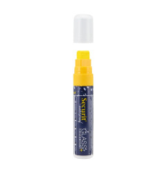 Marqueur craie waterproof Securit (verre+ ardoise) pointe 7-15mm jaune