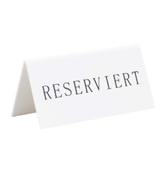 Chevalets table réservée Securit "Reserviert" (lot de 5)