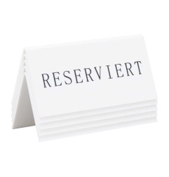 Chevalets table réservée Securit "Reserviert" (lot de 5)