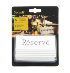 Chevalets table réservée Securit "Réservé" (lot de 5)