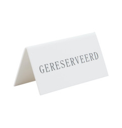 Chevalets table réservée Securit "Gereserveerd" (lot de 5)