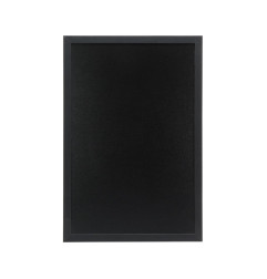 Ardoise murale cadre en bois noir avec feutre craie et fixations Securit 40x60cm
