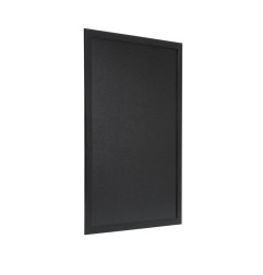 Ardoise murale cadre en bois noir avec feutre craie et fixations Securit 40x60cm