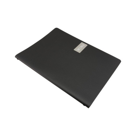 Protège-menu en cuir recyclé brut Securit Gamme Leather A4 noir