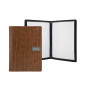 Protège-menu en cuir recyclé Securit Gamme Leather A4 marron 