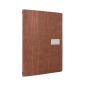 Protège-menu en cuir recyclé Securit Gamme Leather A4 marron 