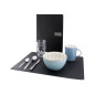 Set de table en cuir recyclé brut Securit Leather noir