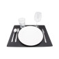 Set de table en cuir recyclé brut Securit Leather noir