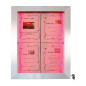 Porte-menu mural à LED couleurs en inox Securit 4xA4