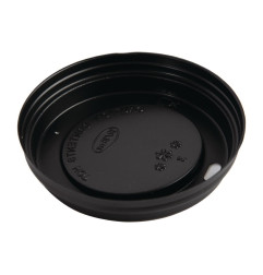 Couvercles noirs pour gobelets 340ml et 455ml Fiesta Recyclable (lot de 50)