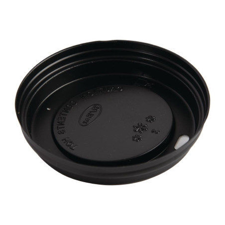 Couvercles noirs pour gobelets 340ml et 455ml Fiesta Recyclable (lot de 50)