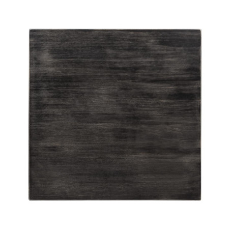 Plateau de table carré pré-percé vintage noir Bolero 700mm