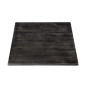 Plateau de table carré pré-percé vintage noir Bolero 700mm