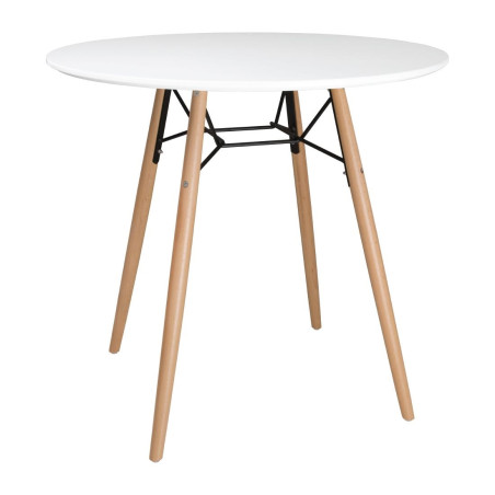 Table ronde blanche Bolero Arlo 798mm