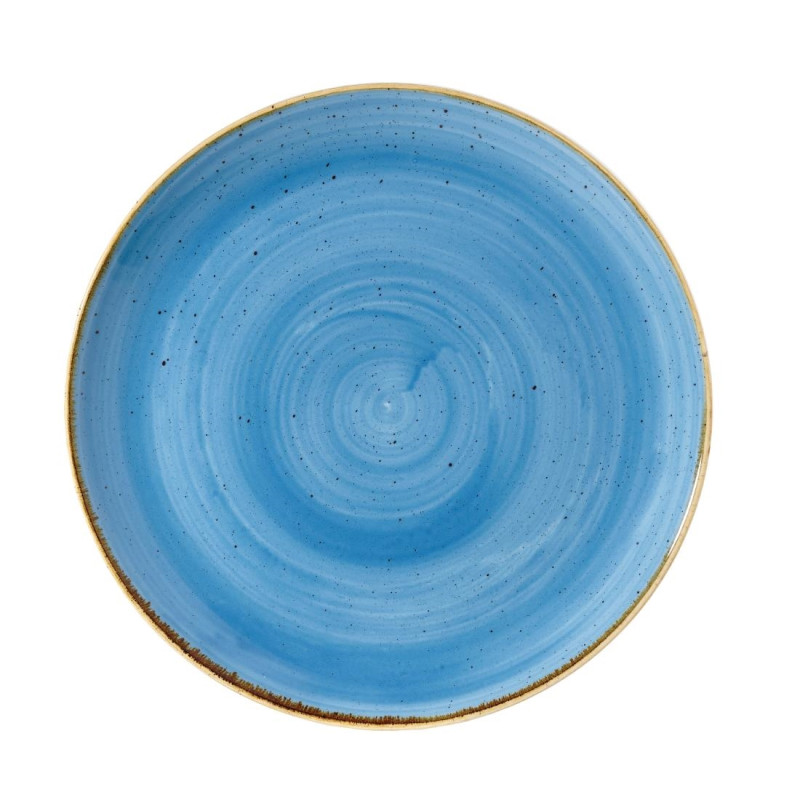 Assiettes rondes Churchill Stonecast Cornflower Blue 260mm (Lot de 12)