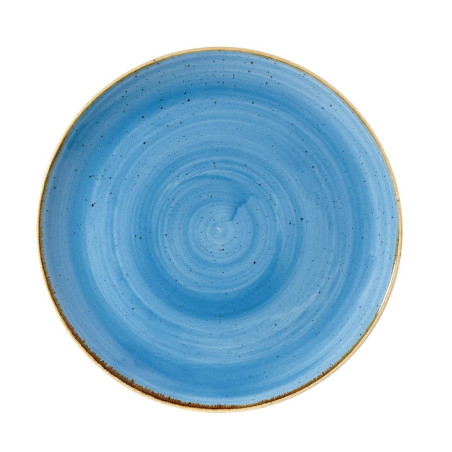 Assiette ronde Churchill Stonecast bleue 260 mm (lot de 12)