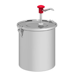 Distributeur de sauce 10 litres à poussoir en inox 18/10 Gastro M