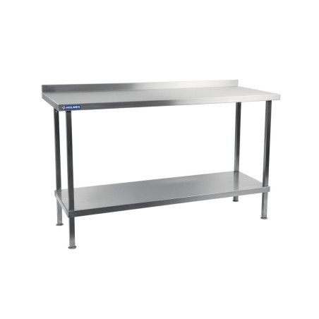 Table murale en acier inoxydable Holmes avec dosseret 1200 mm