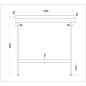 Table murale en acier inoxydable Holmes avec dosseret 1200 mm