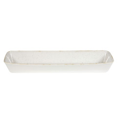 Plats à four rectangulaires Churchill Stonecast Hints blanc orge 160 x 530 mm (lot de 2)